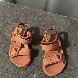 Kids Adjustable Strappy Sandals in Burnt Orange